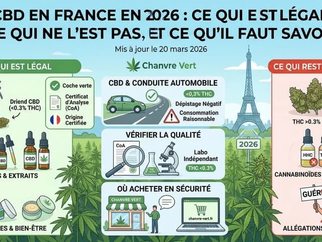 CBD en France en 2026 : ce qui est légal, ce qui ne l'est pas